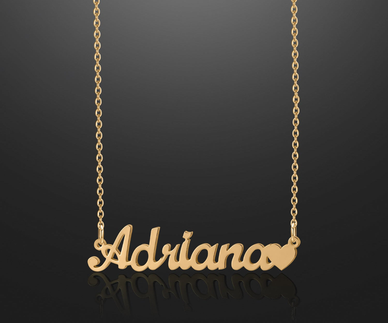 Kids Name Heart Necklace