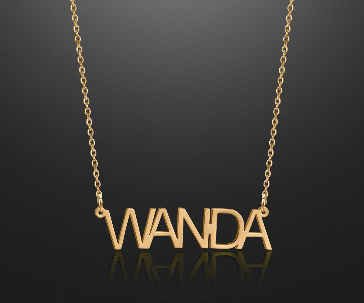 Arial Name Necklace
