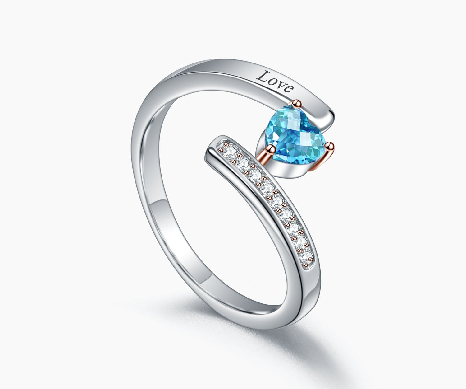 Engraved Birthstone Ring