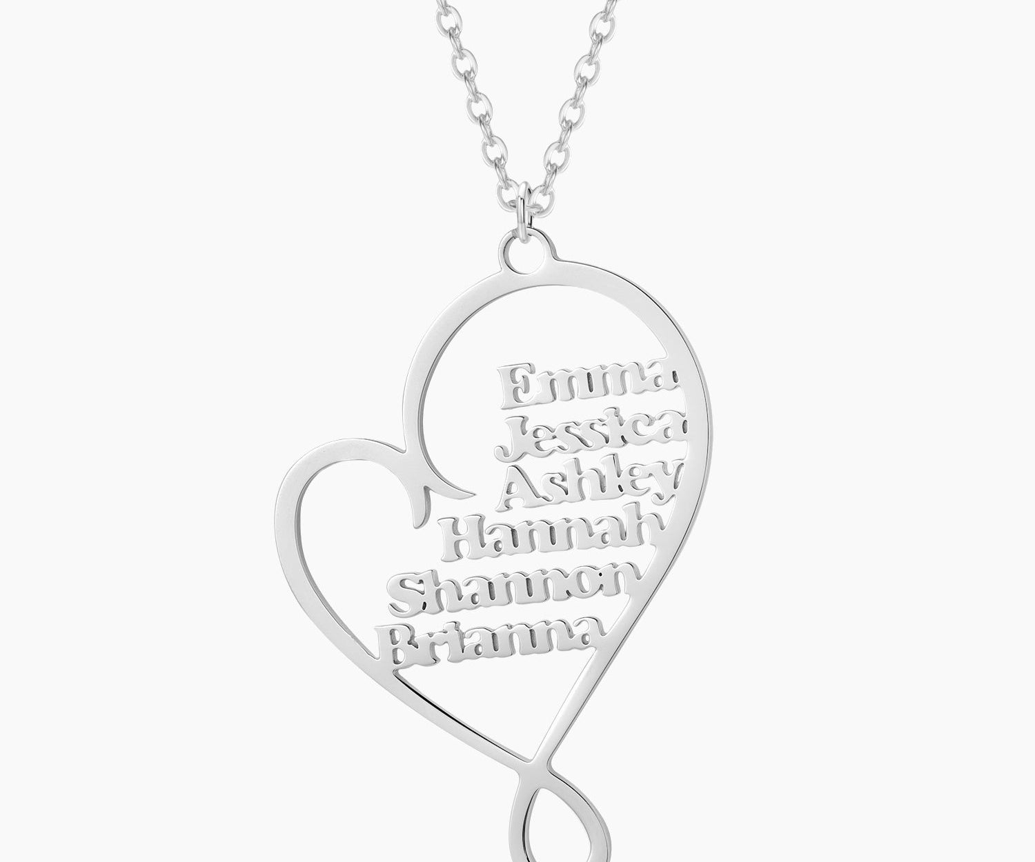 Family Name Heart Necklace