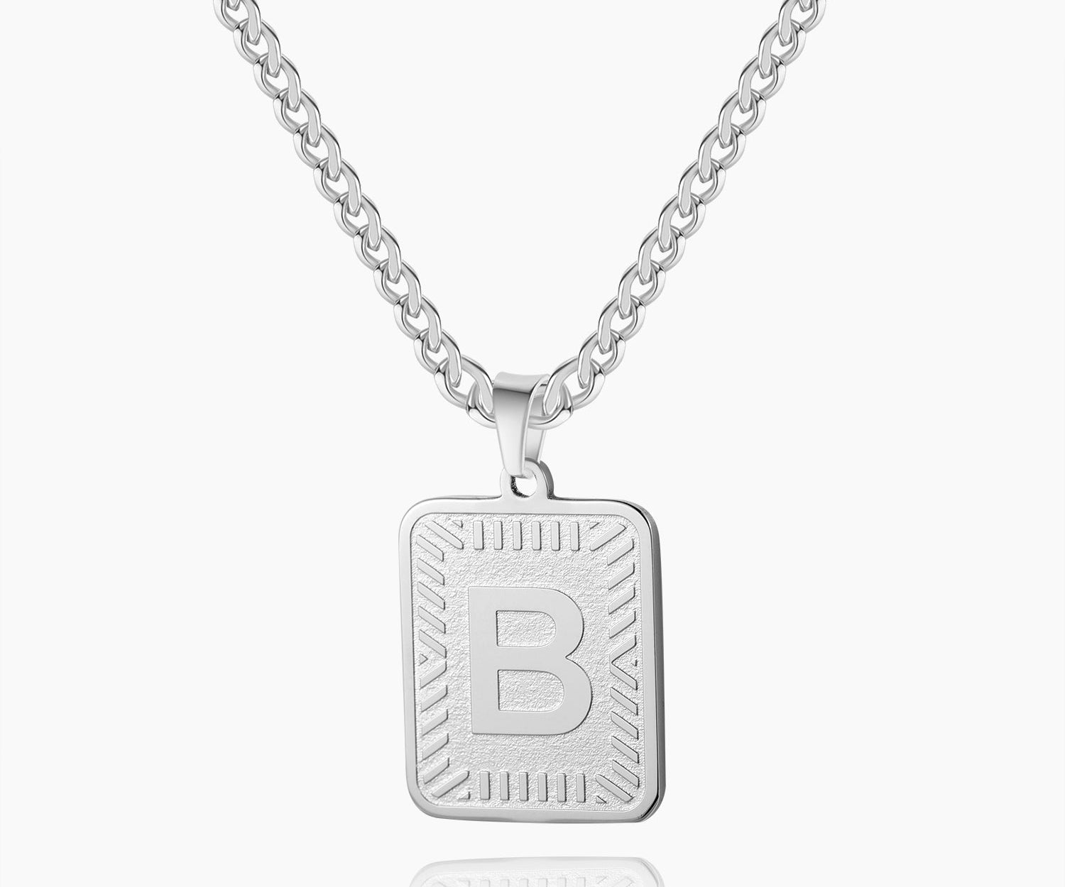 Embossed Initial Necklace