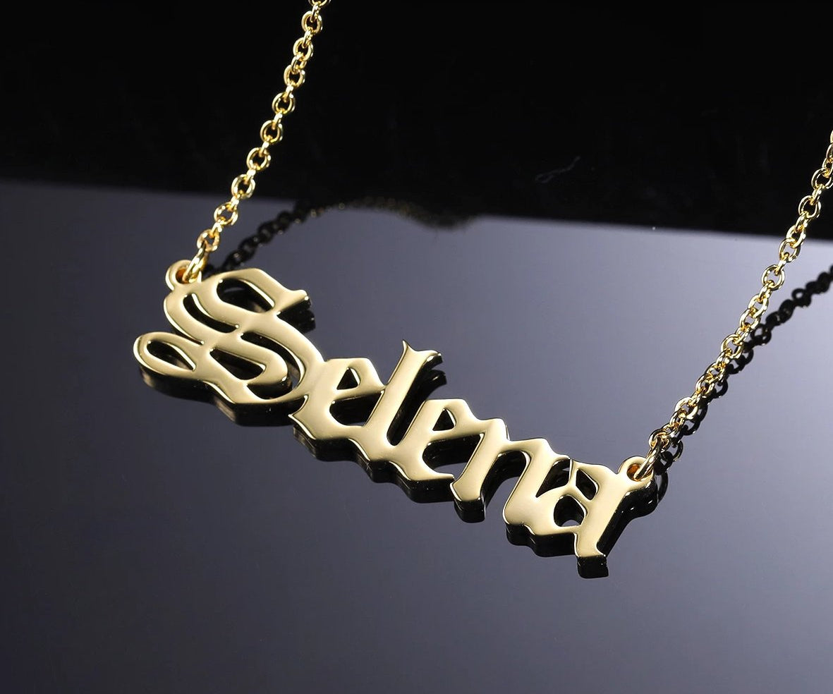 Gothic Name Necklace