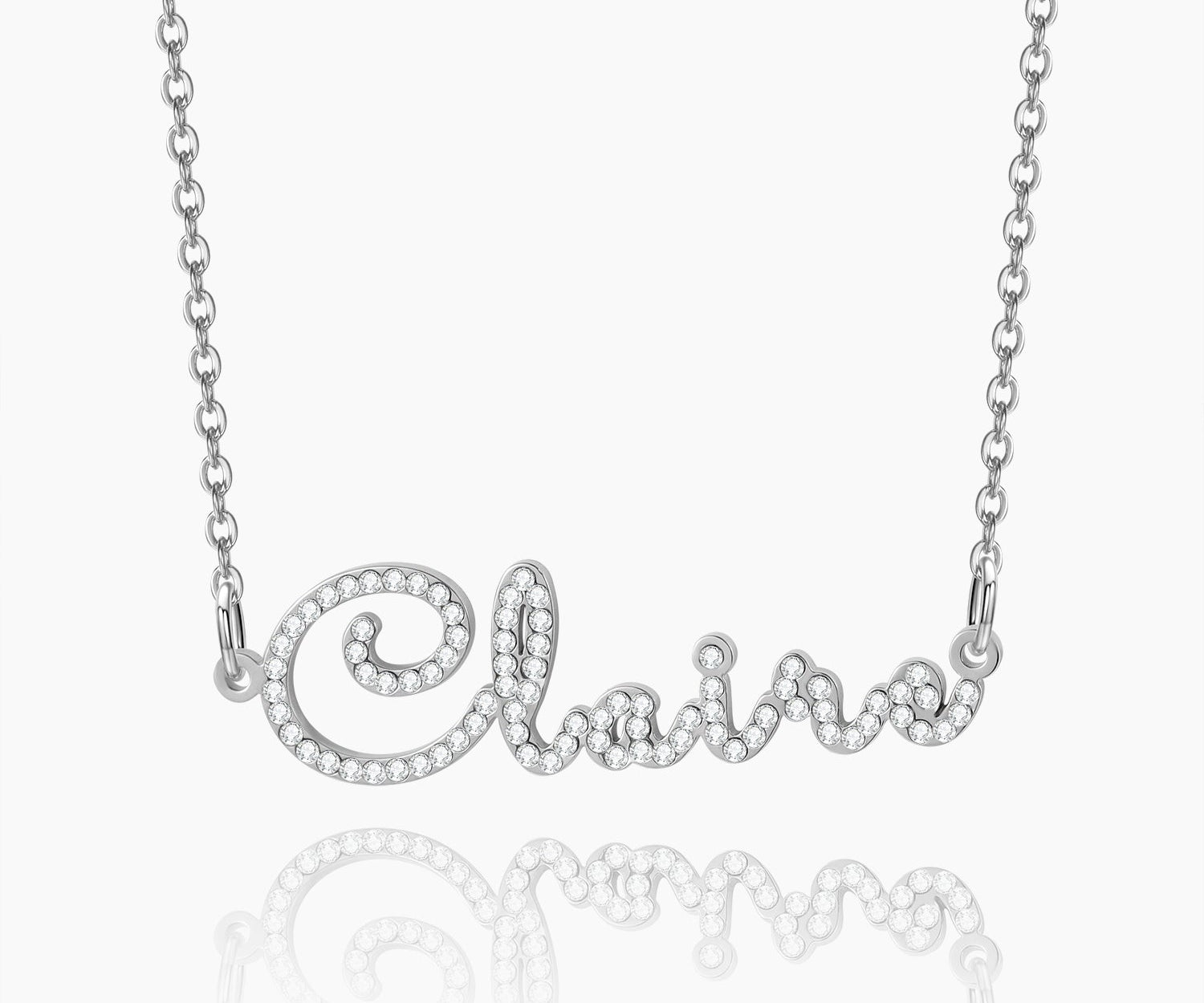 Script Iced Name Necklace