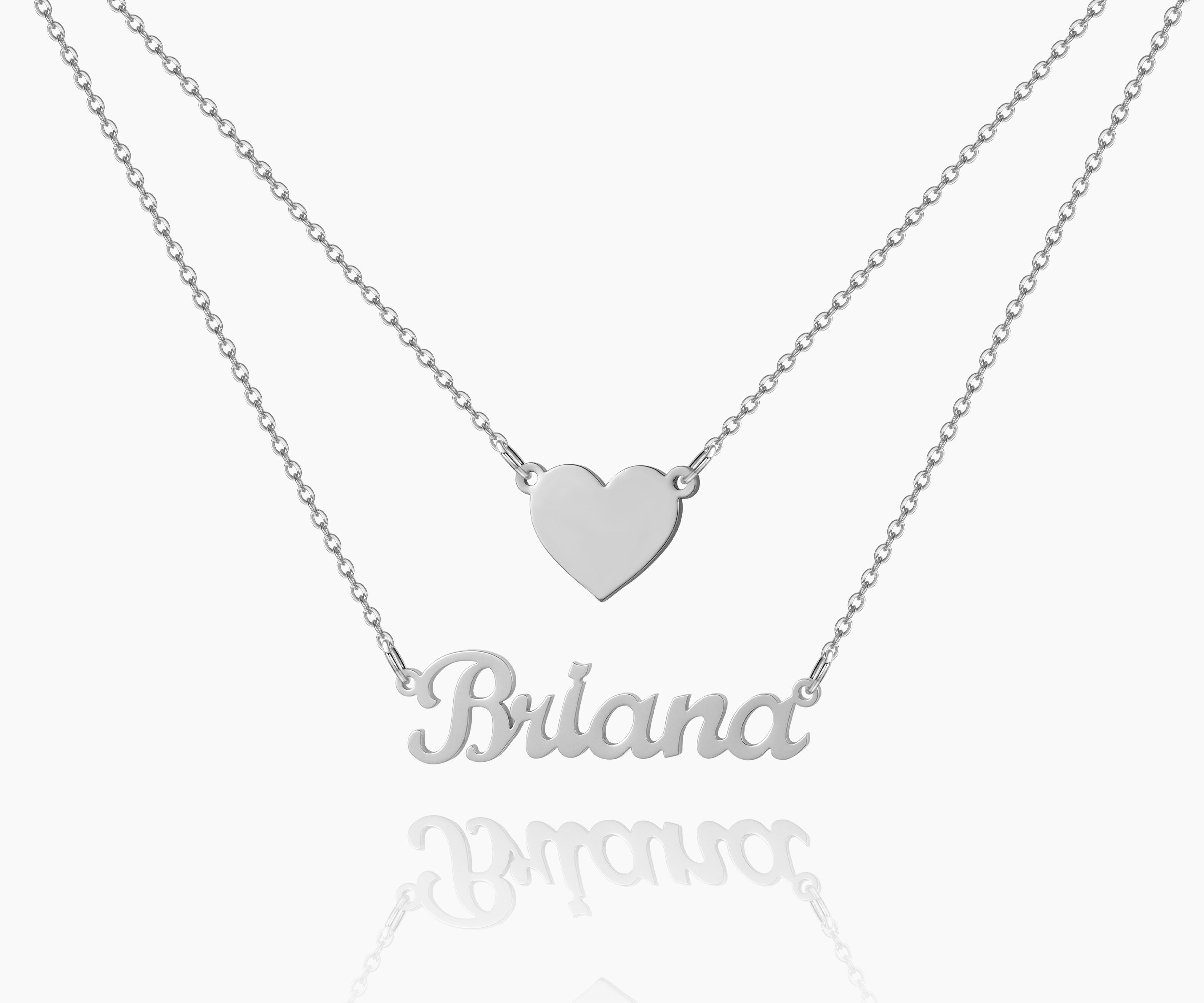 Heart Layer Name Necklace