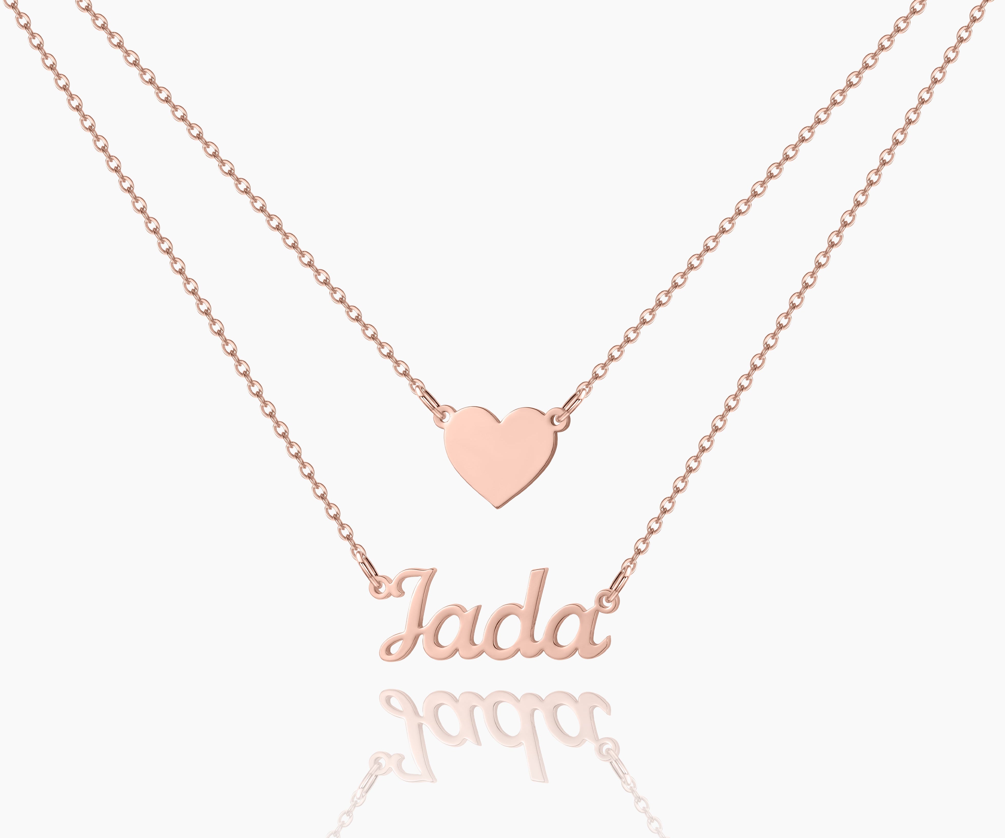 Heart Layer Name Necklace