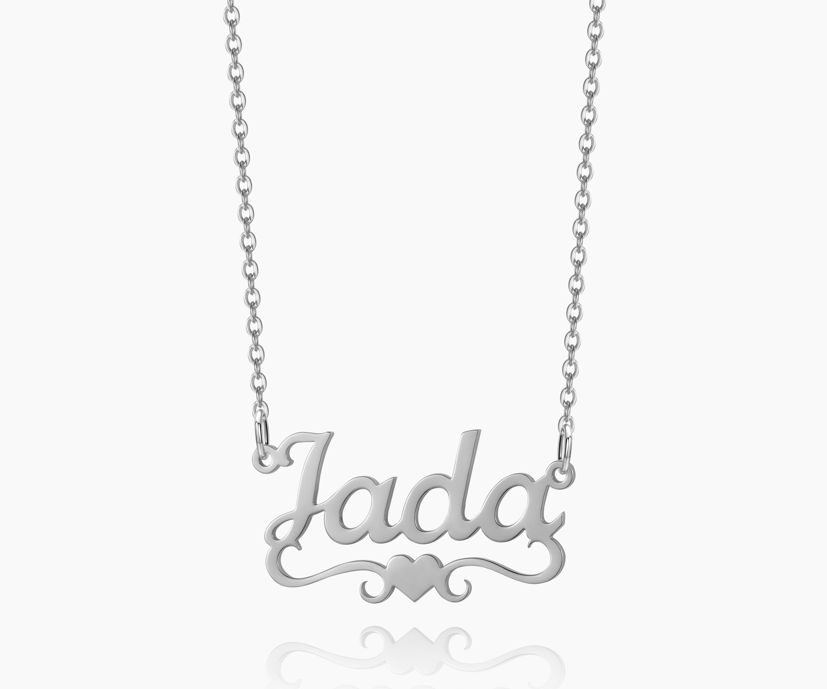 Title Heart Name Necklace