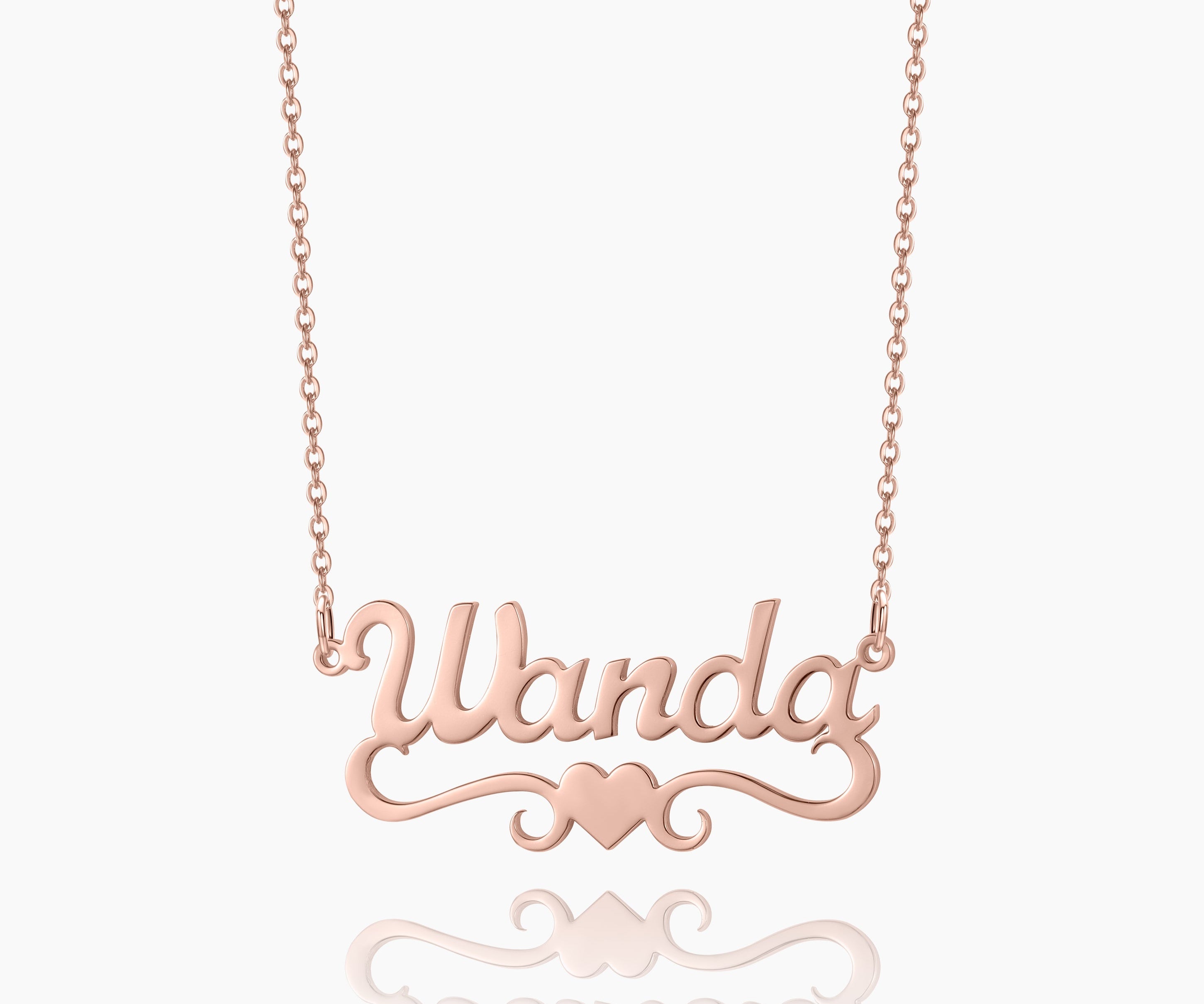 Title Heart Name Necklace