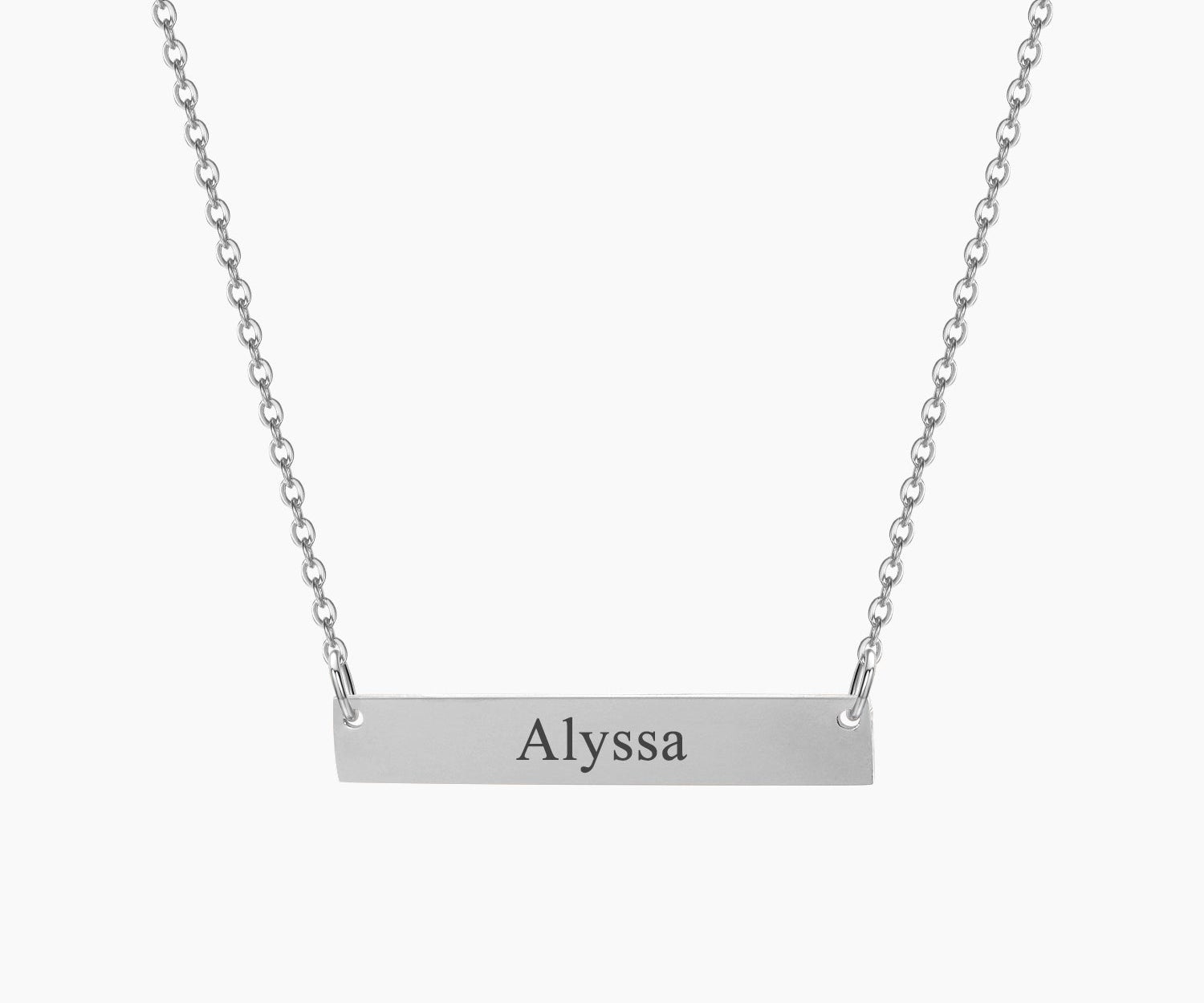 Engraved Bar Necklace