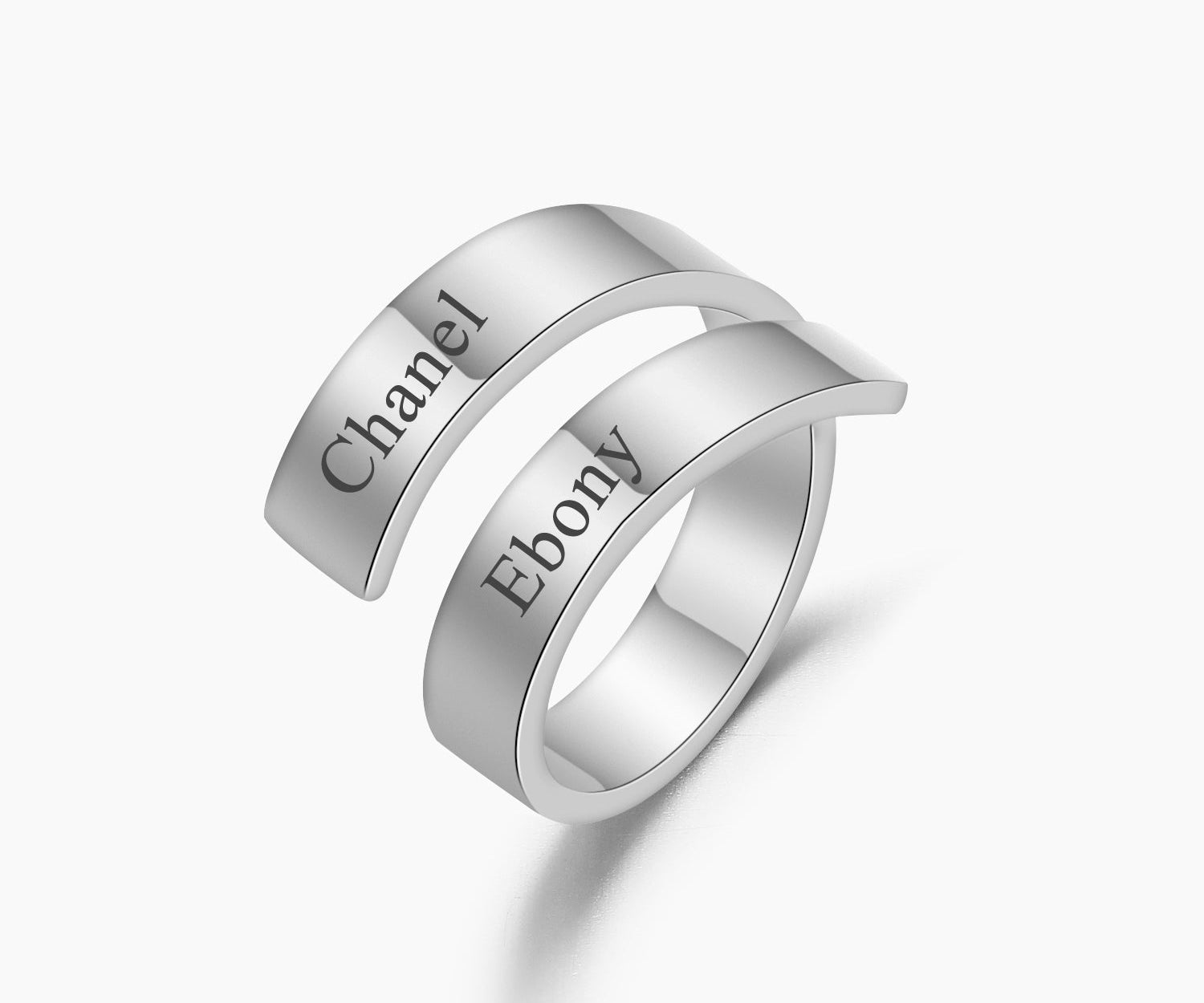Double Engraved Name Ring