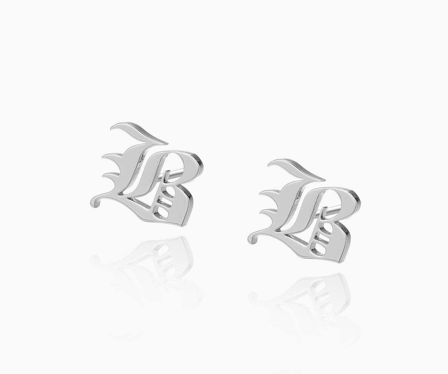 Gothic Initial Earrings