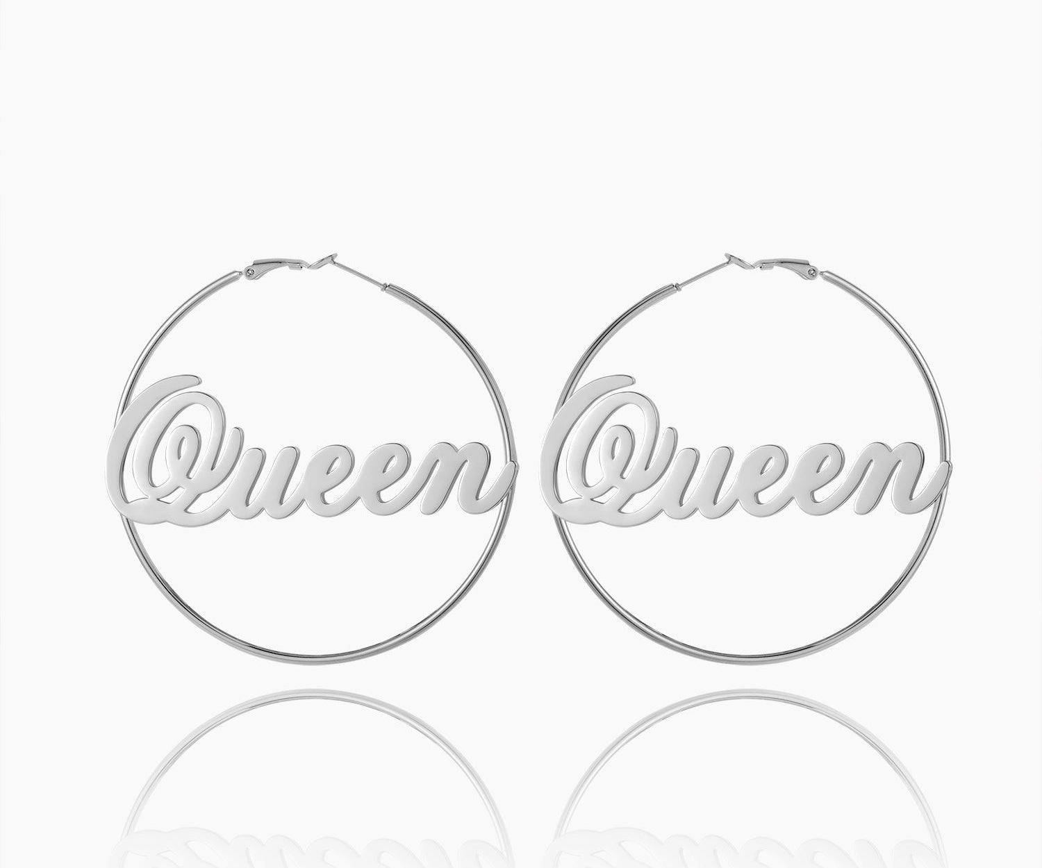 Script Name Hoop Earrings