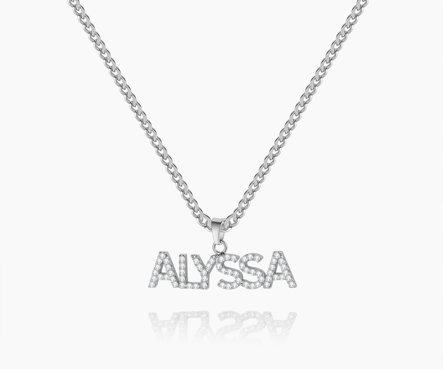 Iced Arial Name Chain