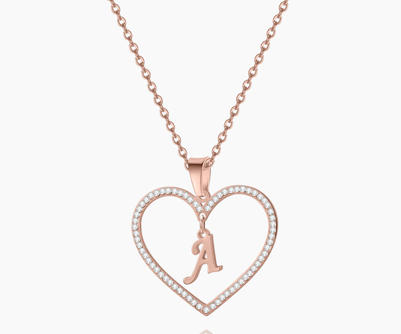 Heart Initial Necklace