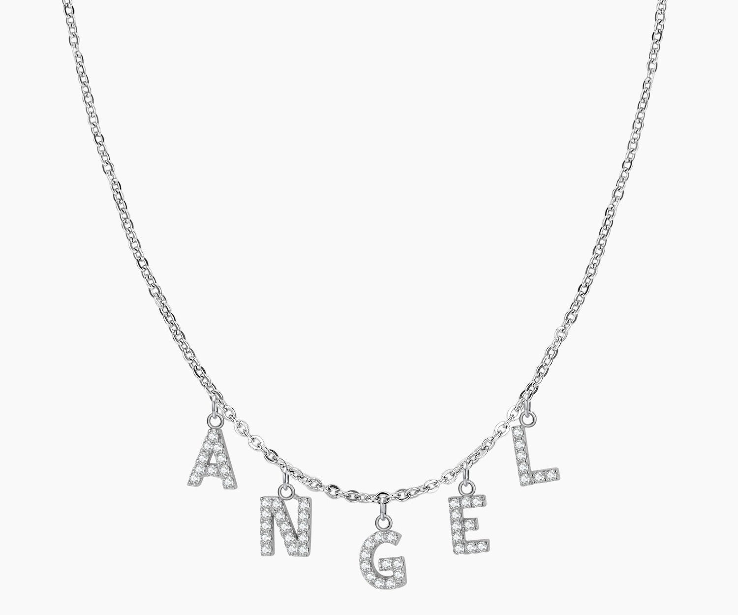 Iced Letter Name Choker Necklace