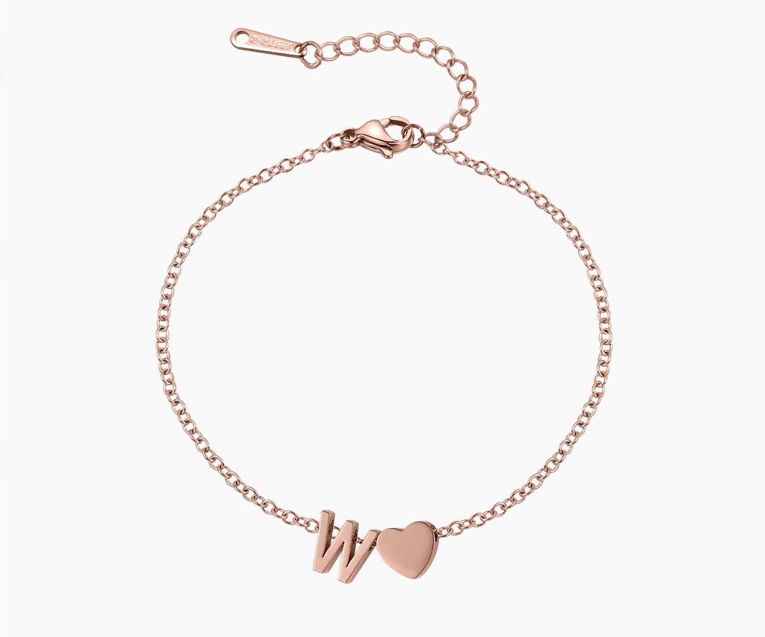Letter Heart Anklet