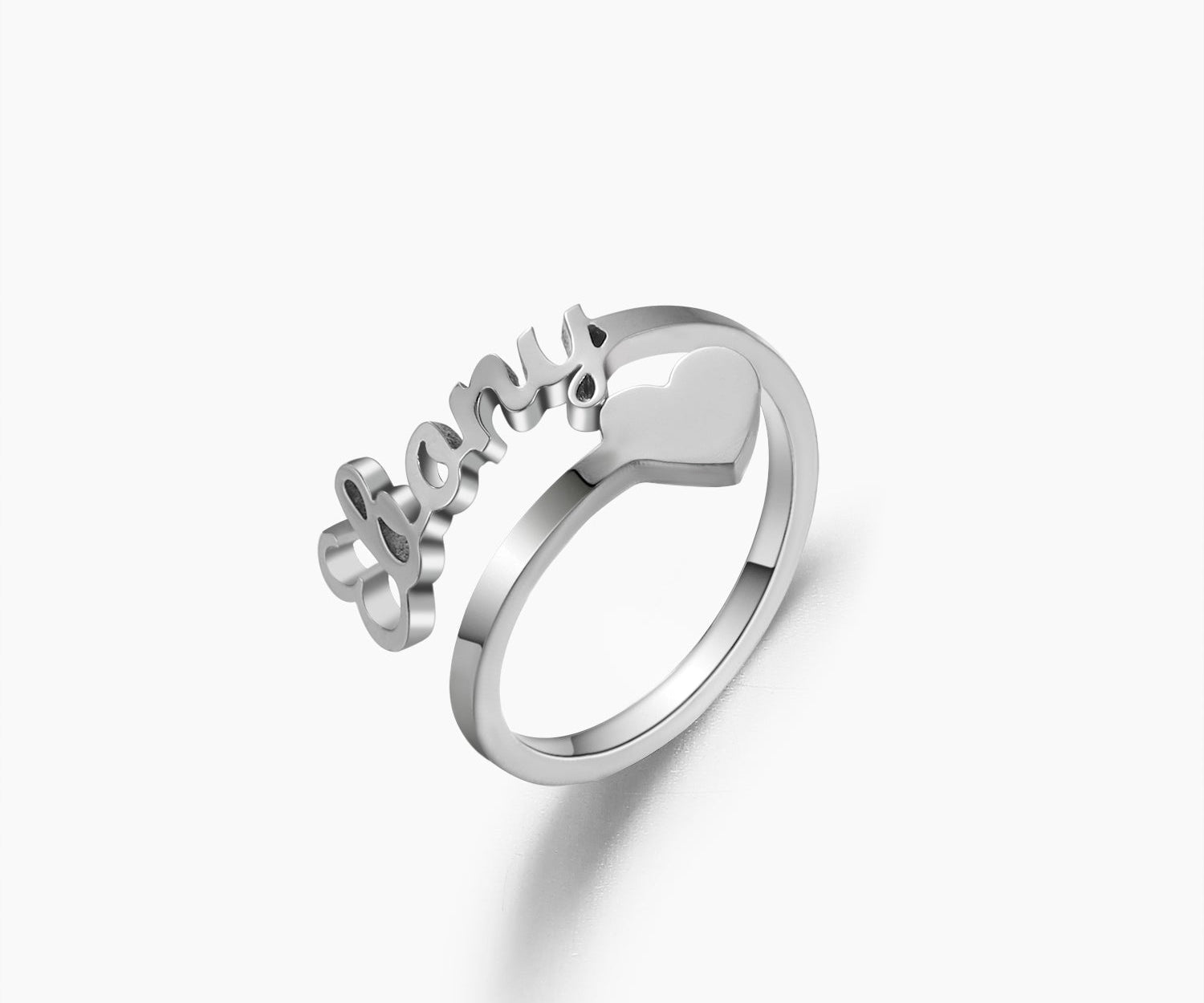 Heart Name Ring