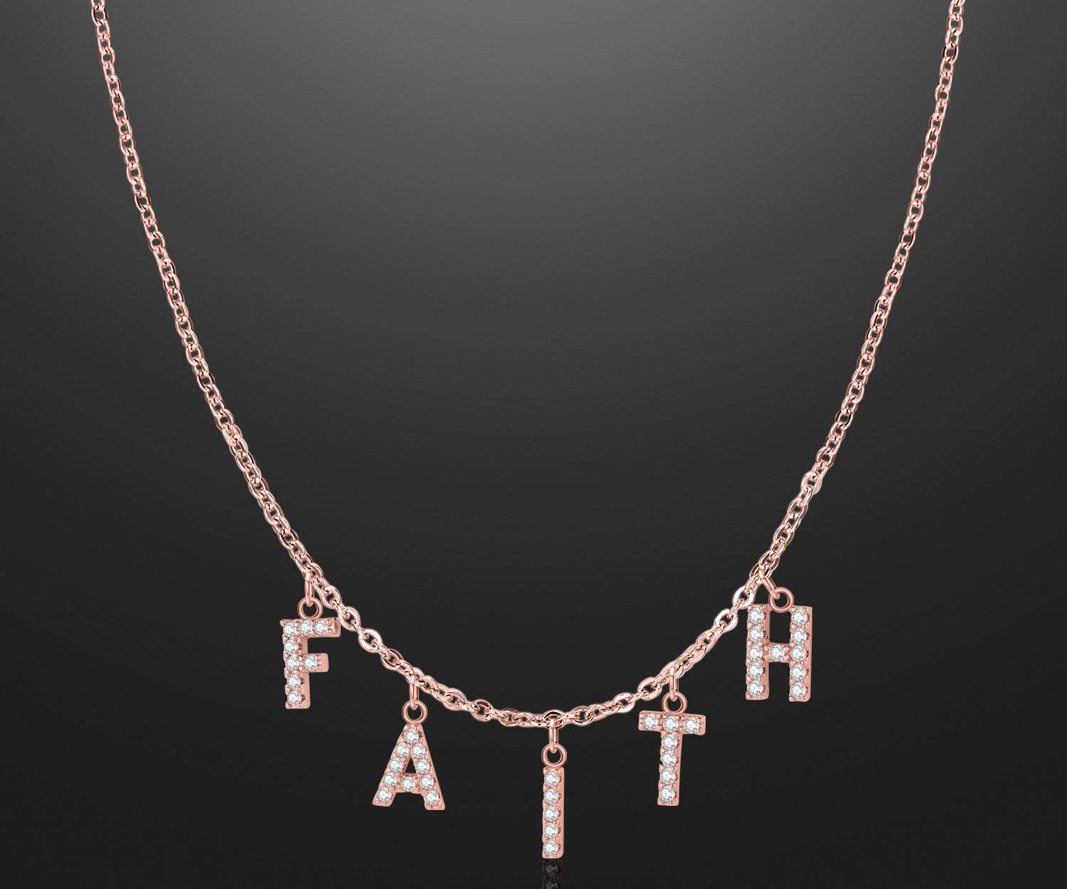 Iced Letter Name Choker Necklace