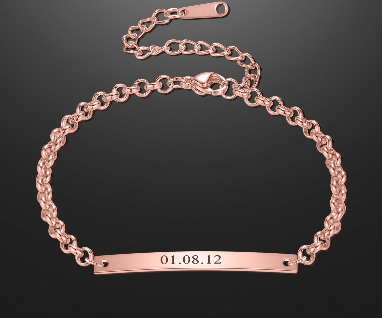 Engraved Bar Bracelet
