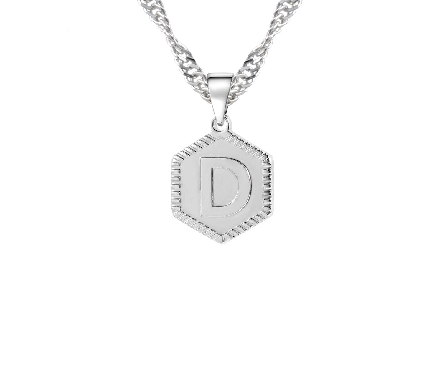 Hex Initial Necklace