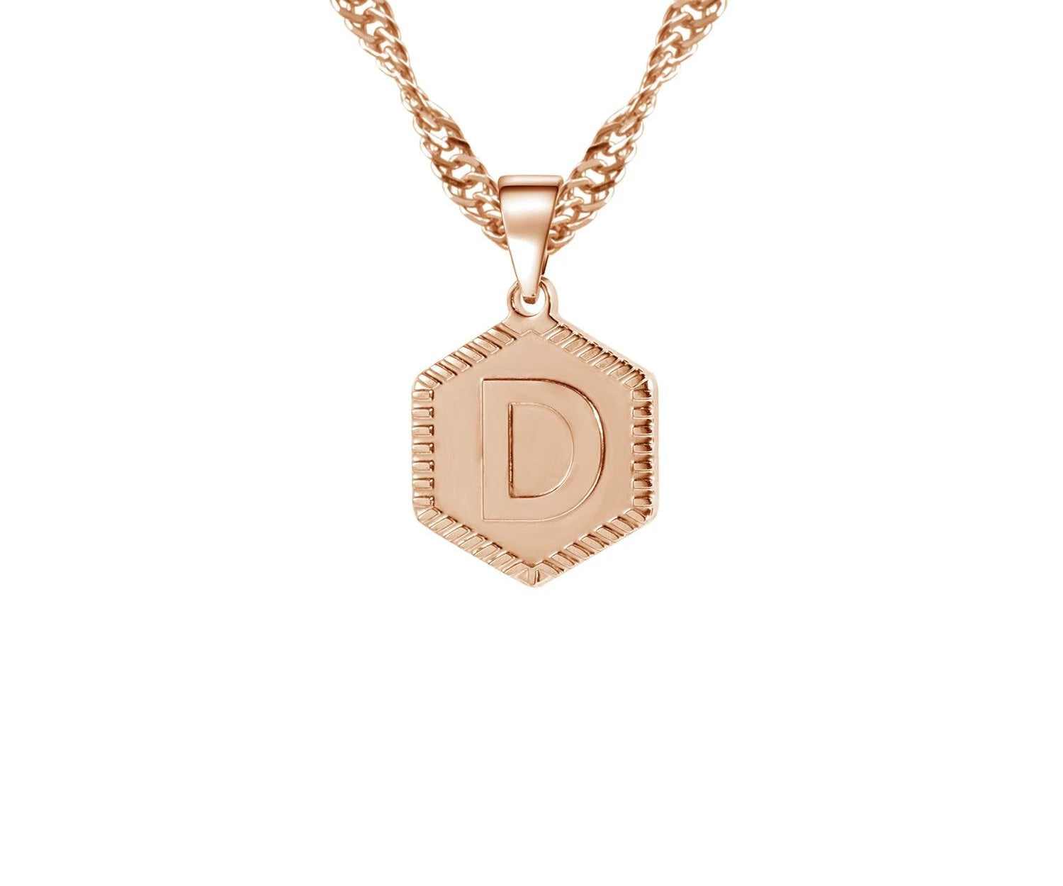 Hex Initial Necklace